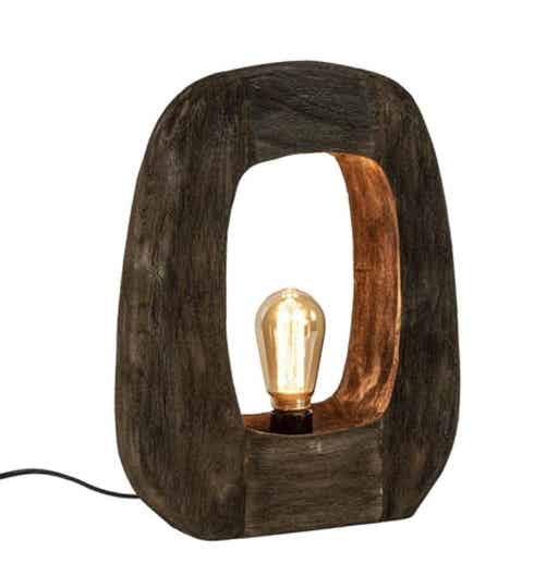 Tafellamp chocoladebruin hout Medium | Large