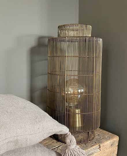 Tafellamp 24*52  Antiek Brons