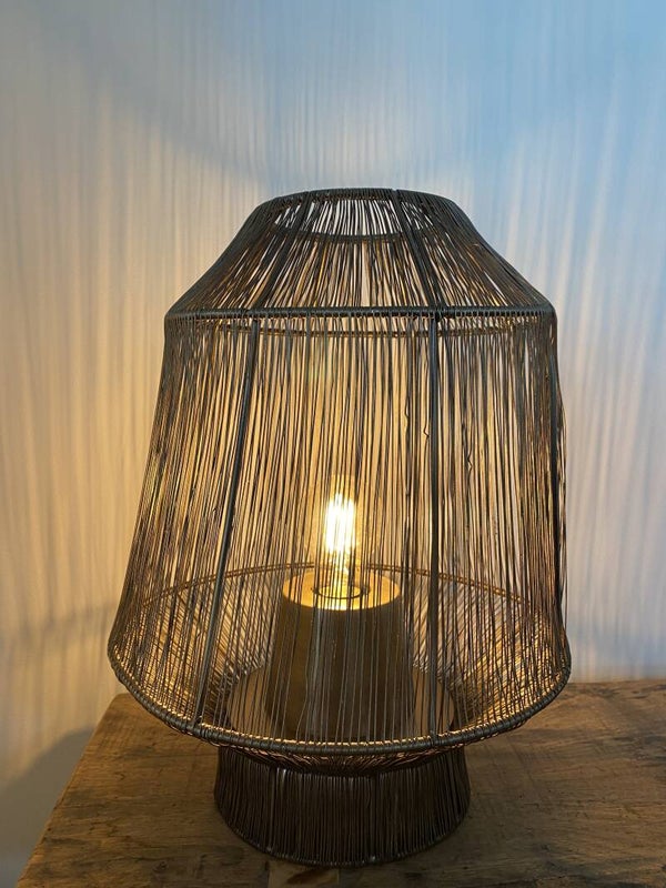 Tafellamp 30*38 Antiek - Brons Draad