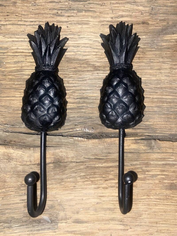 Wandhaak ananas zwart