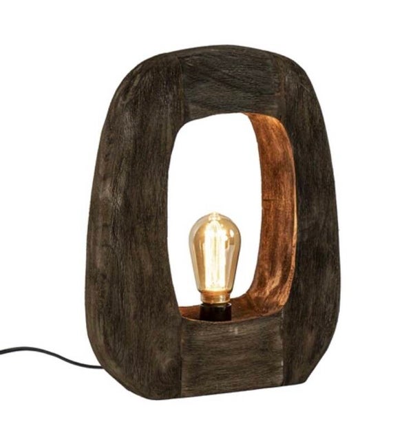 Tafellamp chocoladebruin hout Medium | Large