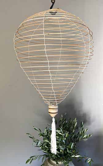 Hanglamp Tassel Zwart | Naturel