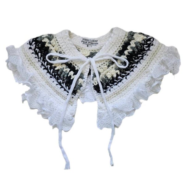 Collar crochet 'black&white'