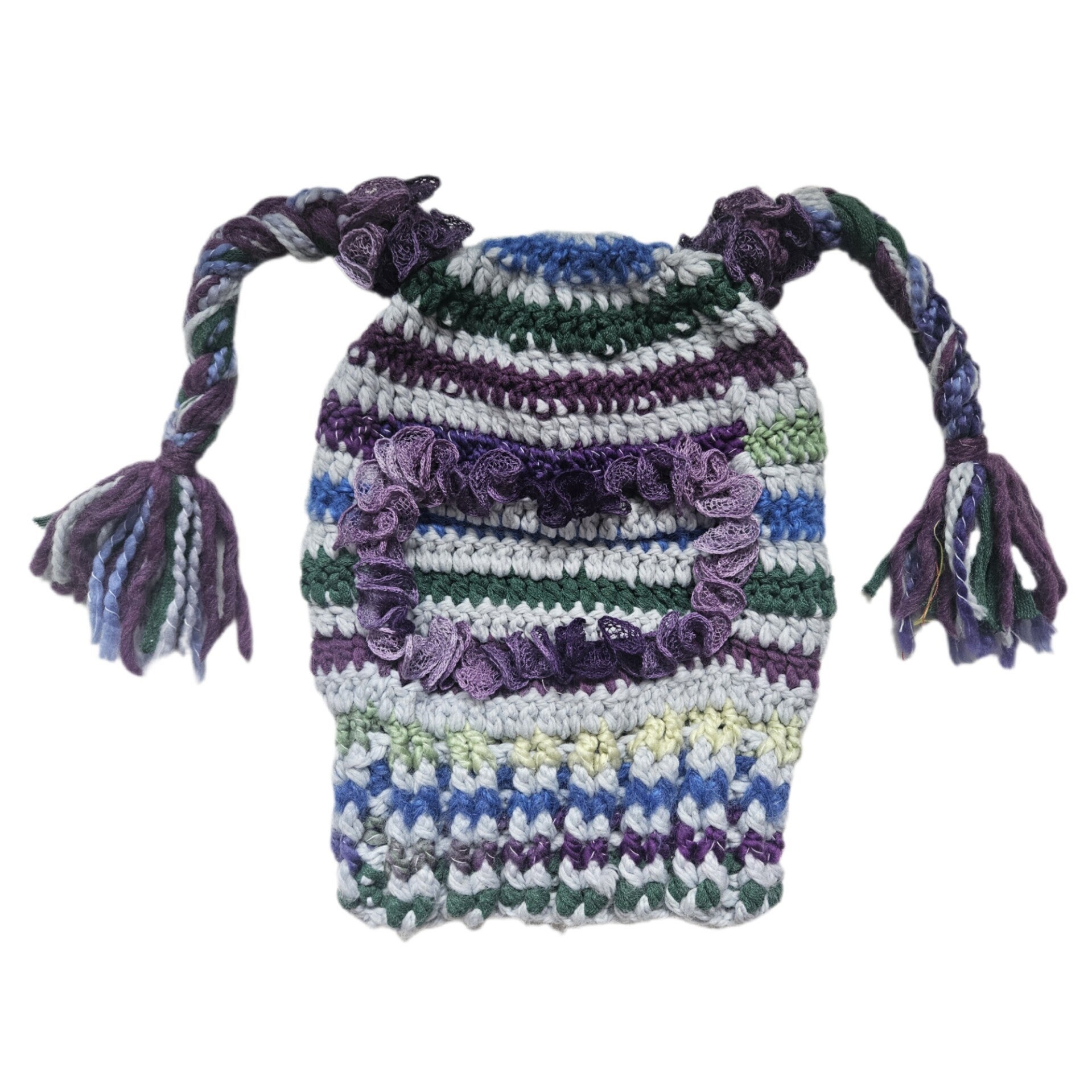 Balaclava hood with braids