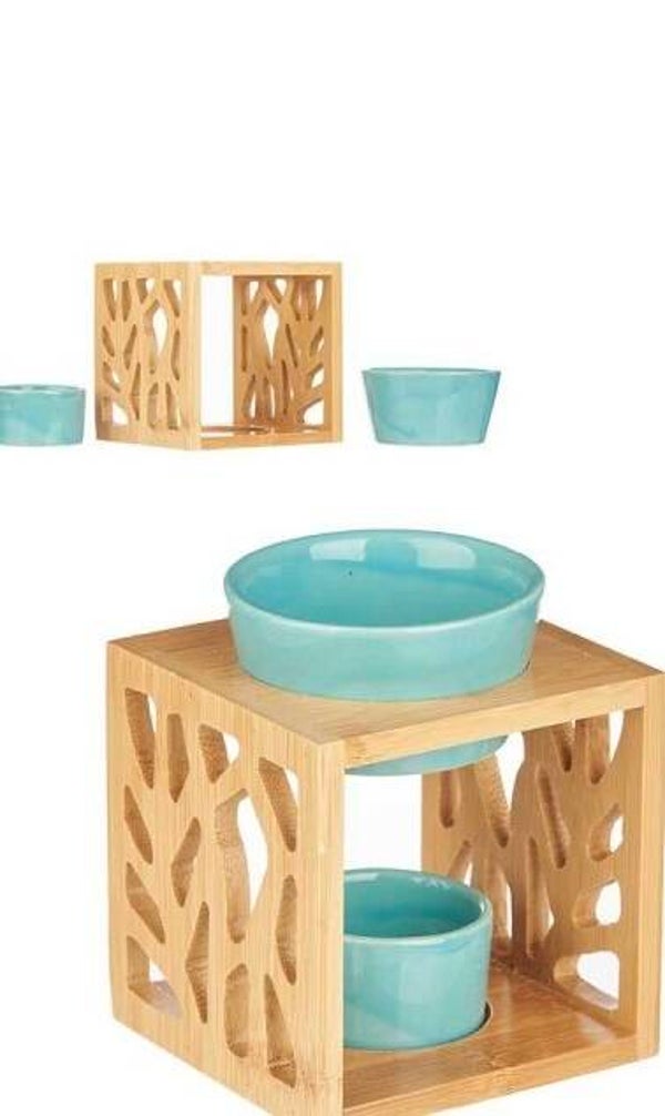 QUEMADOR ESENCIAS BAMBÚ ASIÁTICO 9,7X9,7X12,7CM (PRECIO POR