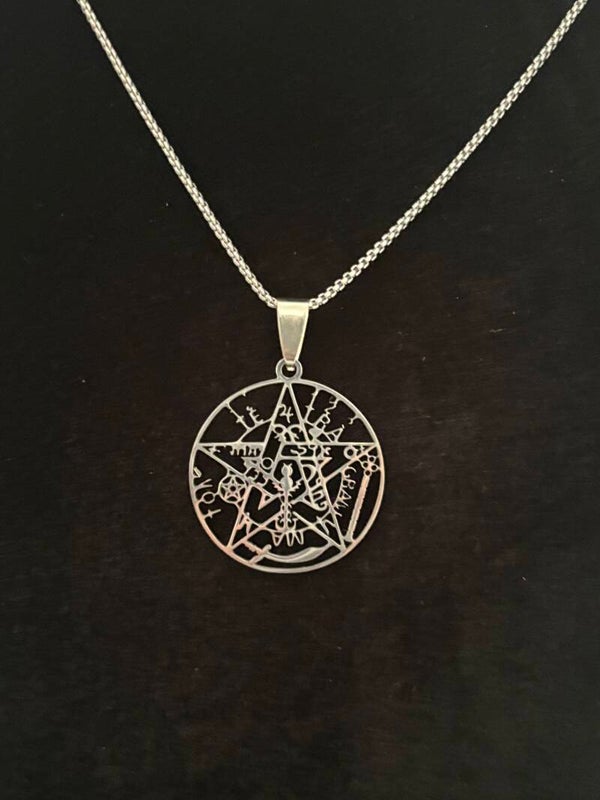 COLGANTE ESOTÉRICO ACERO INOXIDABLE DE TETRAGRAMMATON 28 MM