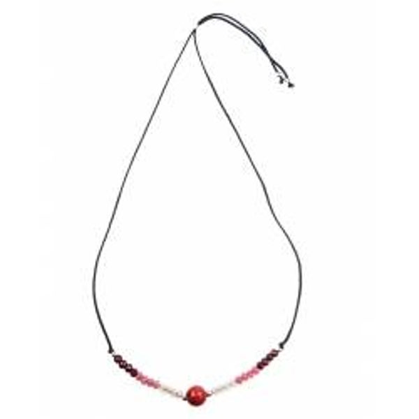 COLLAR LÁGRIMA MINERAL CORAL