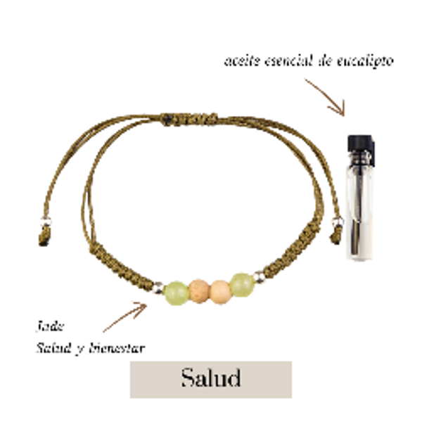 PULSERA PARA LA SALUD CON ACEITE ESENCIAL DE EUCALIPTO