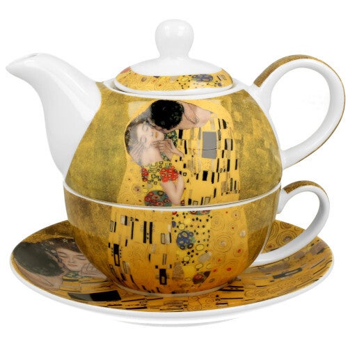 Set klimt kiss , porcelana tea for one