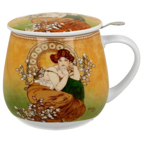 Taza mucha, porcelana 0,40 l. filtro y tapa