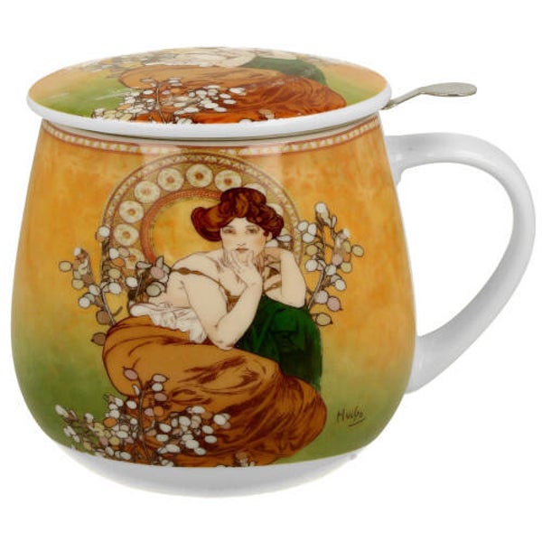 Taza mucha, porcelana 0,40 l. filtro y tapa