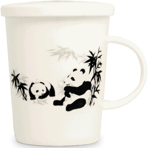 Taza panda, porc. 0,30l filtro tapa porcelana