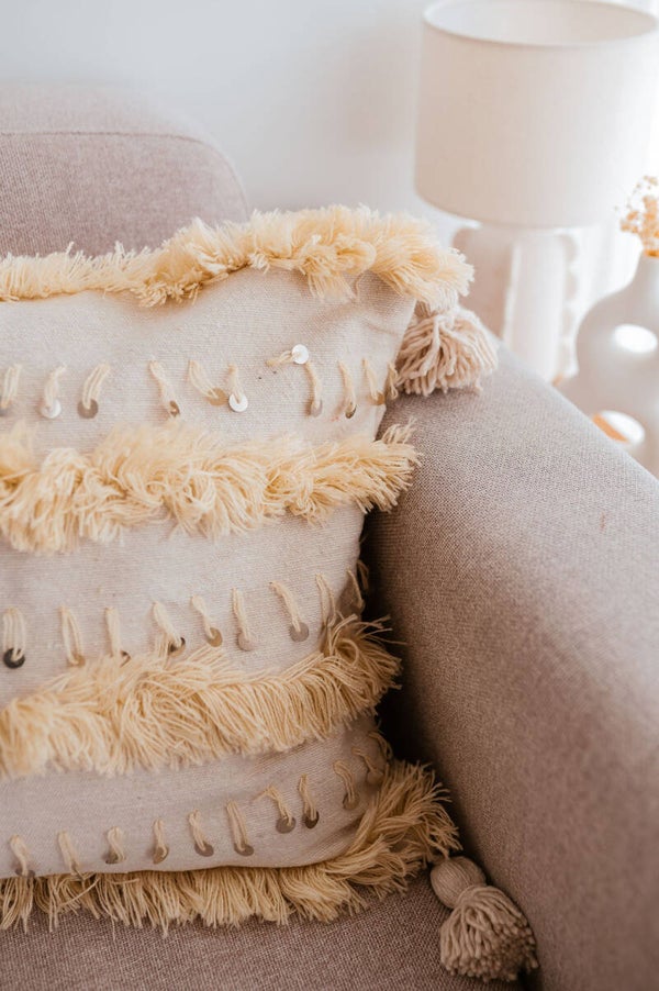 Housse de coussin Beige