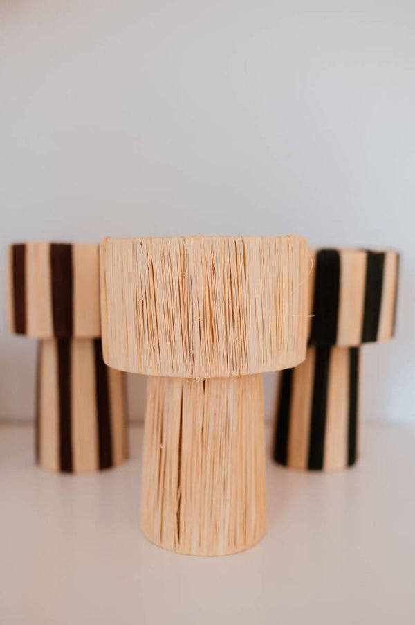 Lampe en raphia