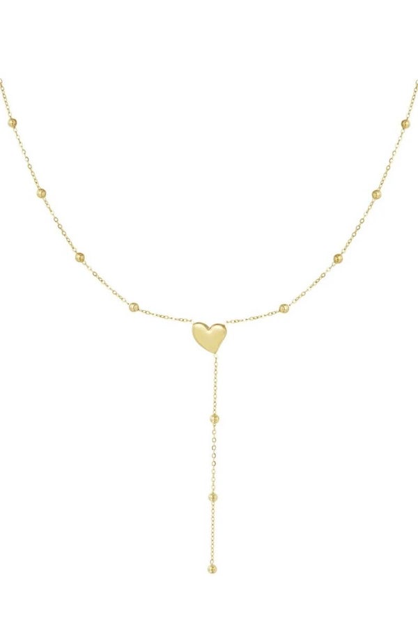 Heart drop ketting
