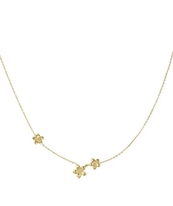 Floral charm ketting