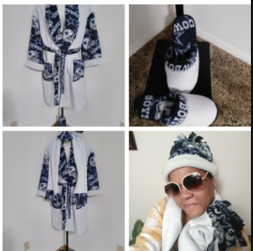 Unisex Robe w/Matching Slippers