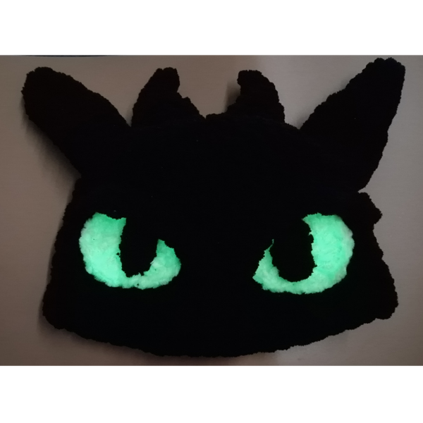 Toothless Night Fury Beanie Hat - Glow in the Dark Eyes