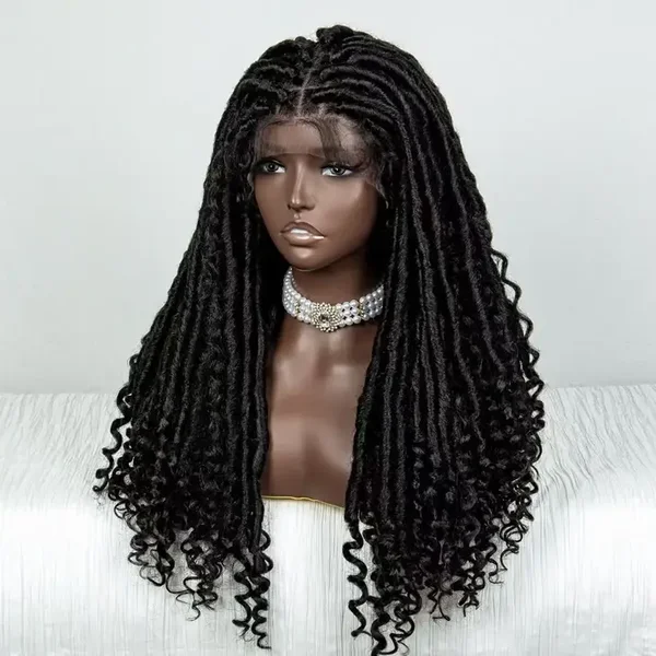TP Hair Faux Goddess Locs with Curls Wig