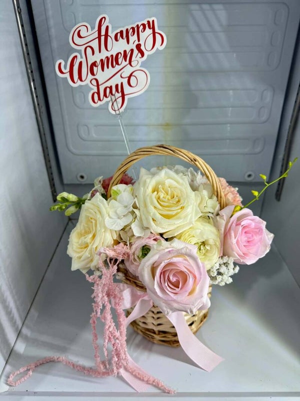 Small Basket Pastel tones $75