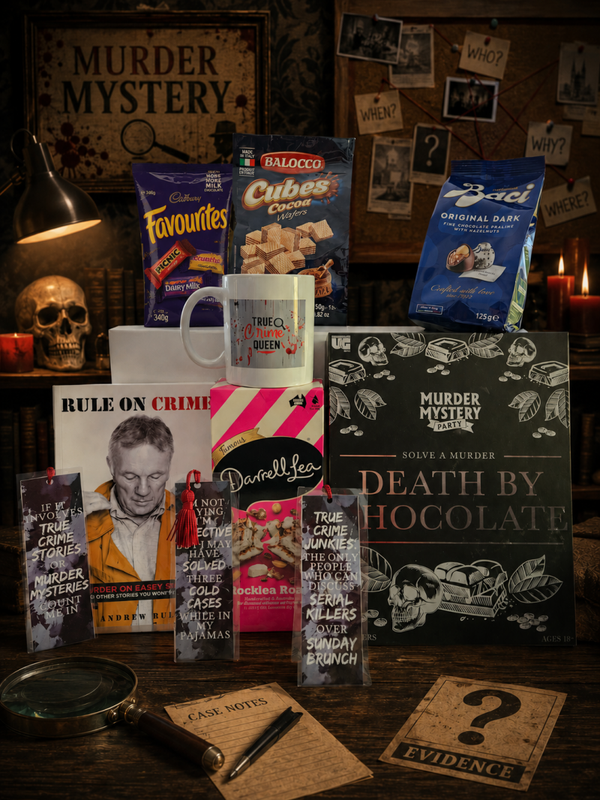 *TRUE CRIME QUEEN MURDER MYSTERY HAMPER