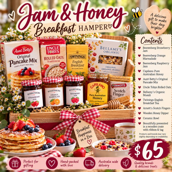 *🍓🍯 JAM & HONEY BREAKFAST HAMPER - $65 🥞✨