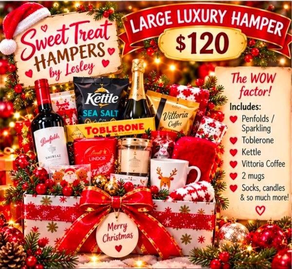 *🎄💥 THE WOW FACTOR! LARGE LUXURY HAMPER - $120 💥🎄*