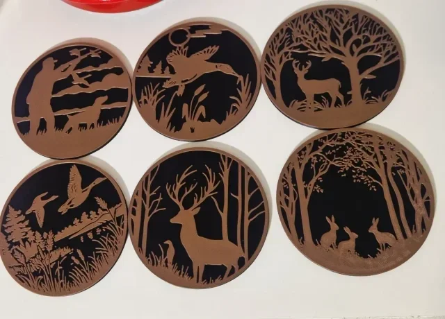 Set de Posavasos Decorativos Naturaleza (6 Piezas)