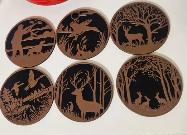 Set de Posavasos Decorativos Naturaleza (6 Piezas)