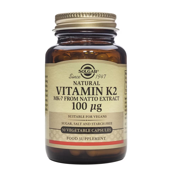 SOLGAR Vitamina K2 100 μg - 50 cápsulas vegetales