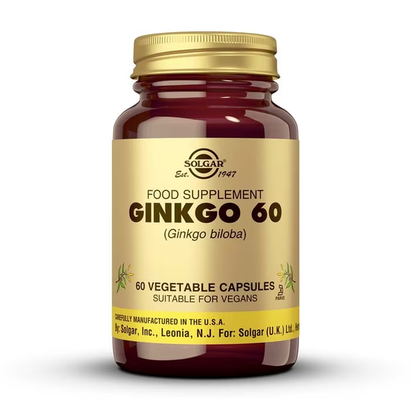 SOLGAR Ginkgo 60 - 60 cápsulas vegetales.