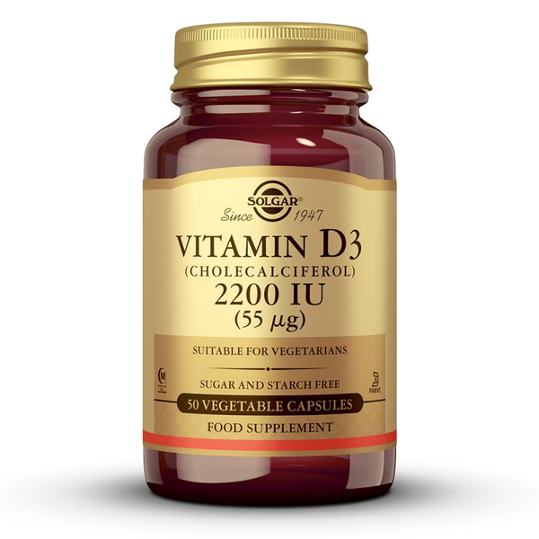 SOLGAR Vitamina D3 2200 UI (55 µg) 50 / 100 Cápsulas