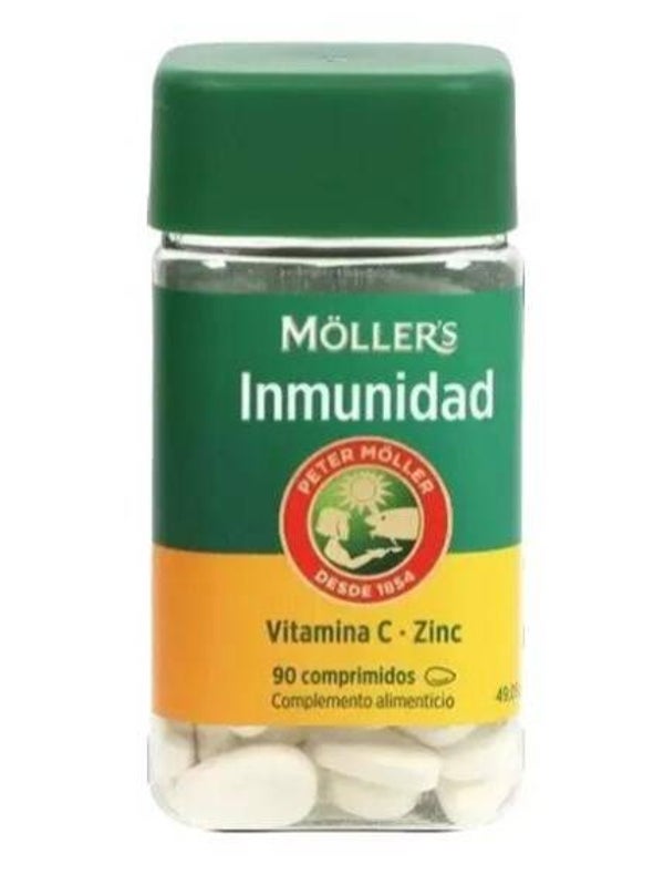Möller's Inmunidad Vit C Zinc 90 Comprimidos