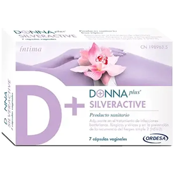 DONNAplus SilverActive Envase de 7 cápsulas vaginales