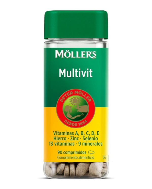 Möller's Multivit (13 Vit 9 Minerales) 90 Comprimidos