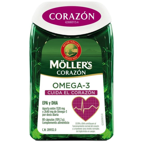 Möller’s Omega-3 Corazón 80 Cápsulas