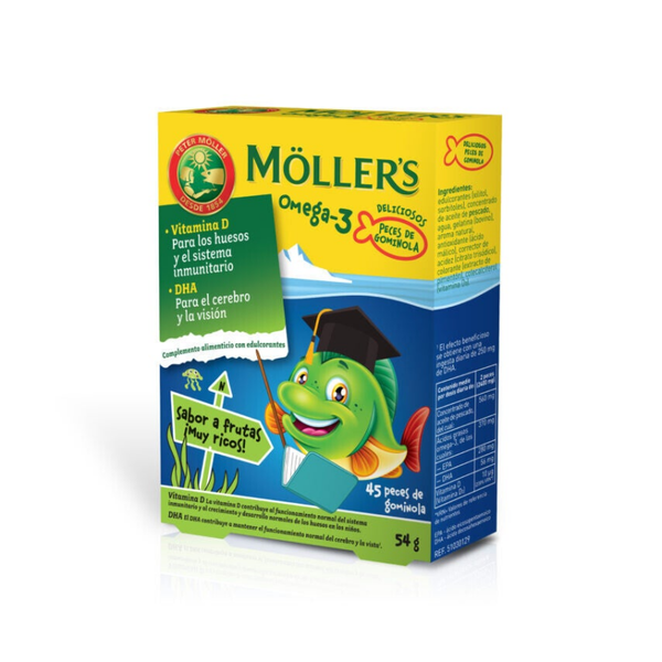 Möller’s Omega-3,45 Gominolas a partir de los tres años
