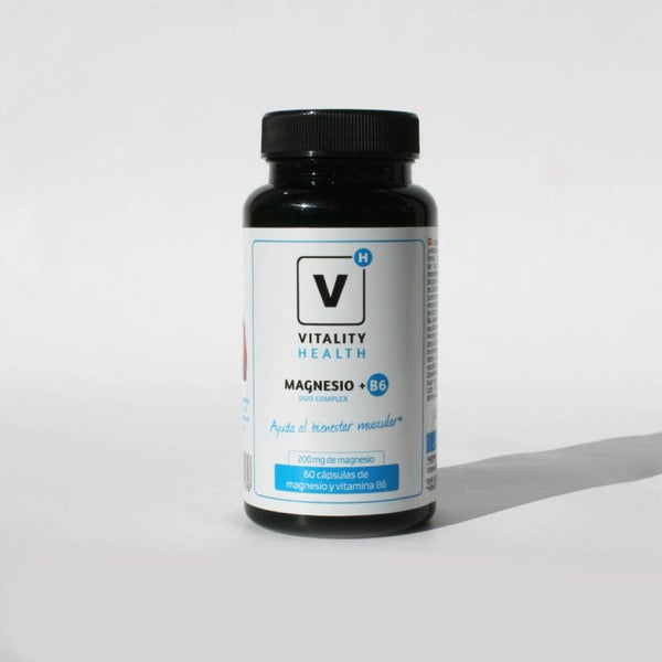 VITALITY HEALTH Magnesio Duo Complex + Vitamina B6 (Bisglicinato + Citrato) 60 Cápsulas