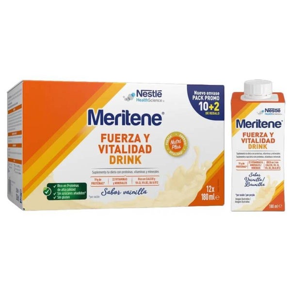 Meritene Fuerza y Vitalidad Drink 12 x 180ml botellas