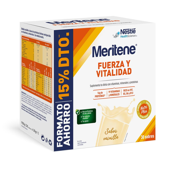 Meritene Fuerza y Vitalidad Batido 30 x 30 Sobres
