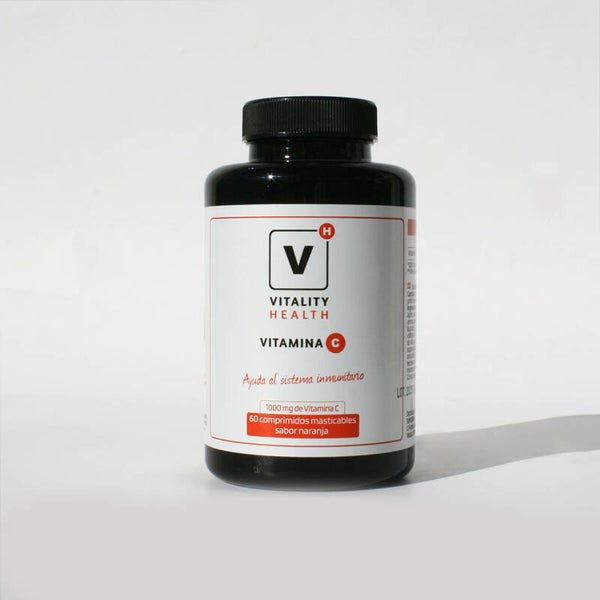 VITALITY HEALTH Vitamina C 1000 mg (60 comprimidos sabor naranja)