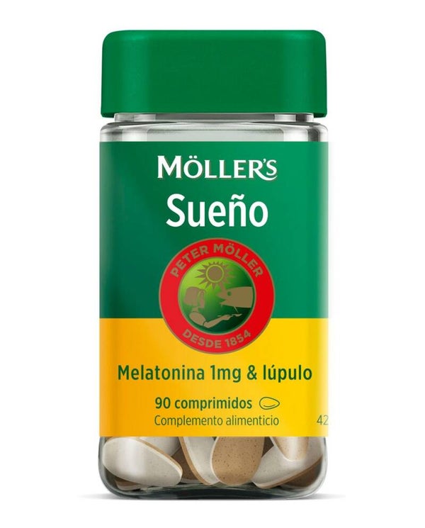 Moller's Melatonina (1 mg) Lúpulo 90 Comprimidos