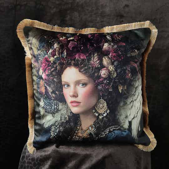 Velours sierkussenhoes Flora Mystica