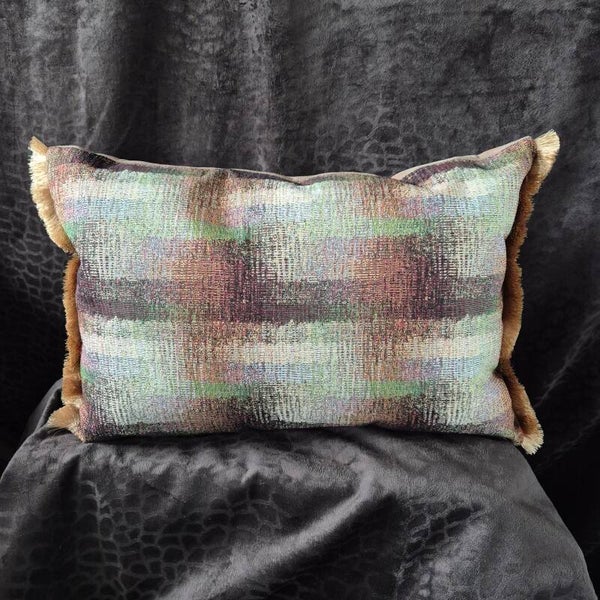 Mosaic Mist - langwerpige kussenhoes met subtiele groene kleurovergangen, kussenhoes 60x40cm