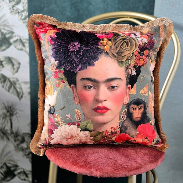 Velours kussenhoes Frida Kahlo - Viva la Vida