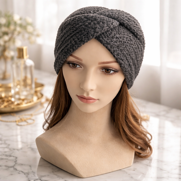Dark Grey – breites Stirnband & Loop