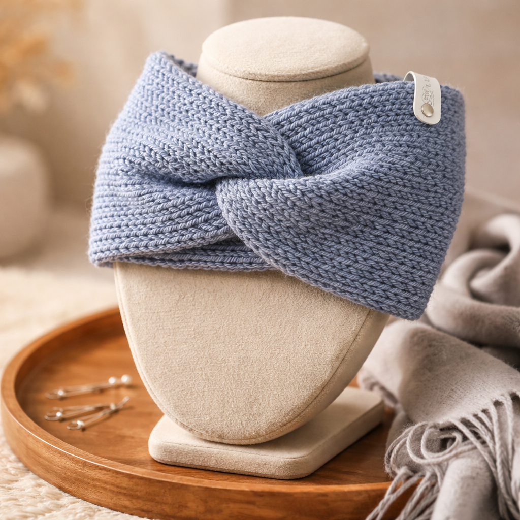 Blue Grey – breites Stirnband & Loop