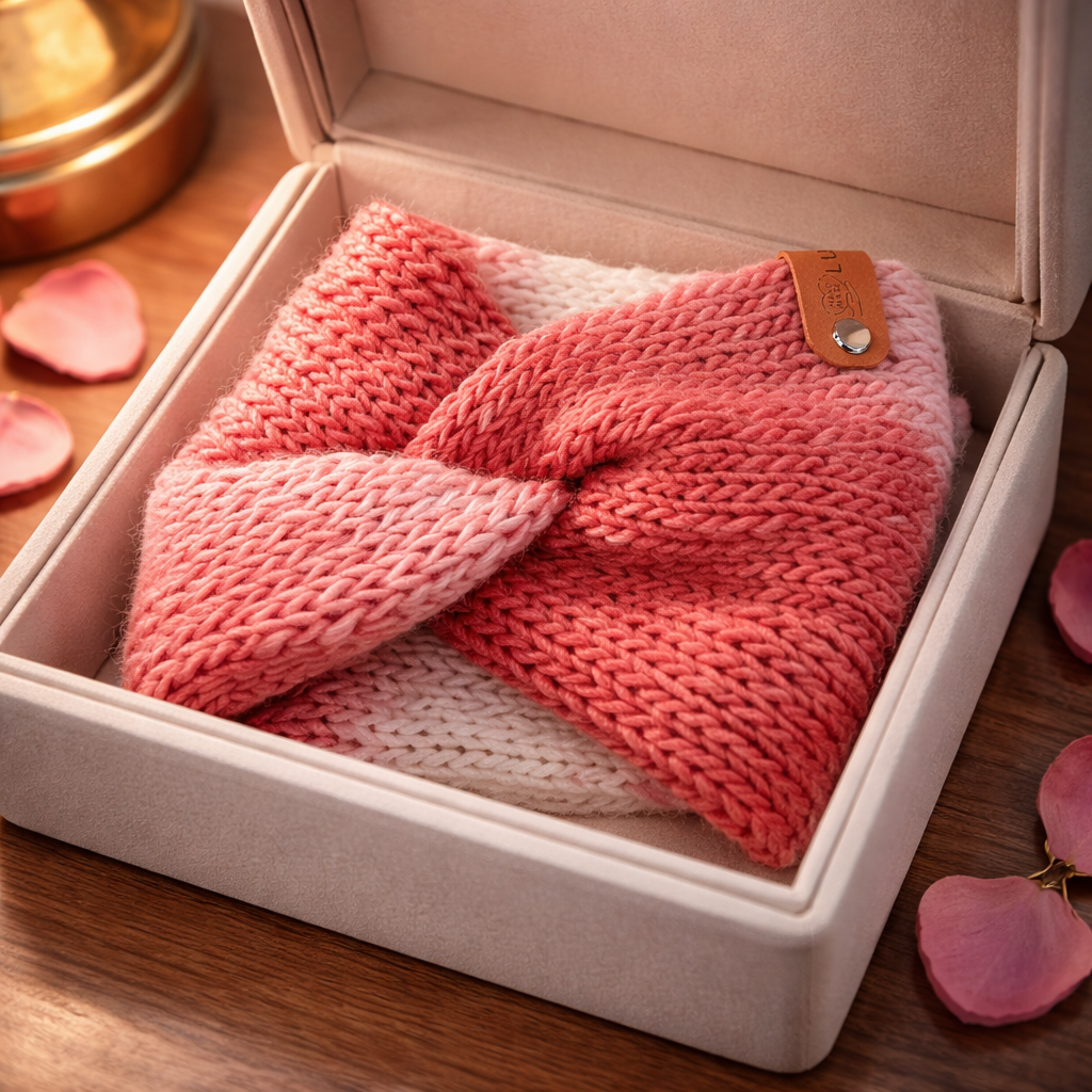 Rosa Flow Mini – breites Stirnband & Loop (Kinder)