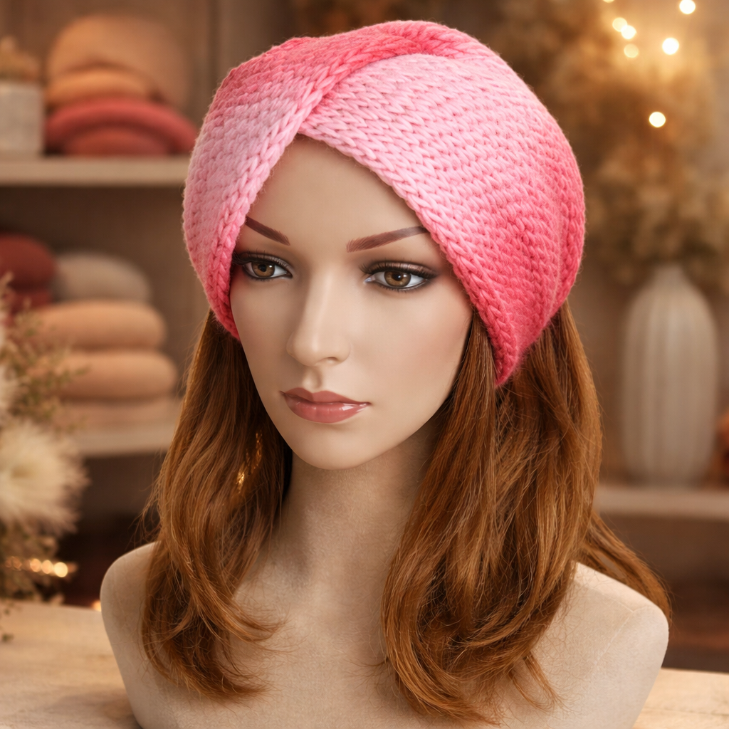 Rosa Flow – breites Stirnband oder Loop