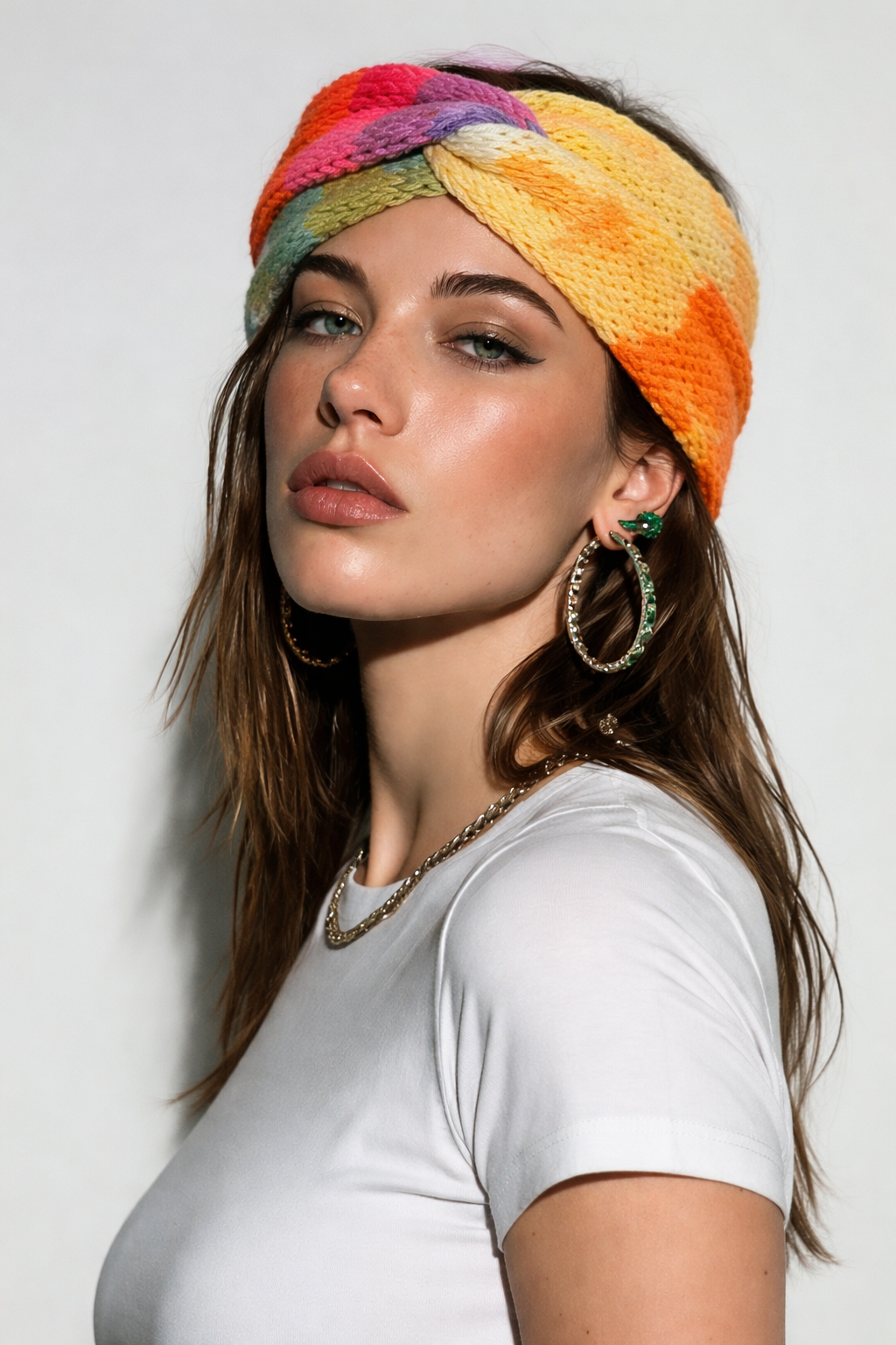 Stirnband „Frühlingszauber“ – Modern Gelb Rosa Grün | Kuschelig | Luminda Handmade